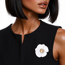 Load image into Gallery viewer, Magnetic Brooch White Poppy Pin for Women
