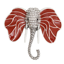 Load image into Gallery viewer, Brooch DST Elephant Head Clear Stone Pin for Women
