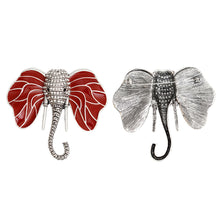 Load image into Gallery viewer, Brooch DST Elephant Head Clear Stone Pin for Women
