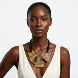 Handcrafted Real Water Buffalo Horn Bib Necklace
