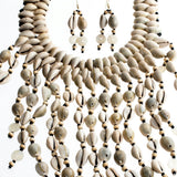 Handcrafted Cowrie Shell Large Bib Necklace