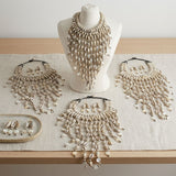Handcrafted Cowrie Shell Large Bib Necklace