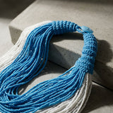 Zeta Amicae Sky Blue White 100 Strand Bead Necklace