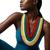 OES Colorblock Multicolor 100 Strand Necklace