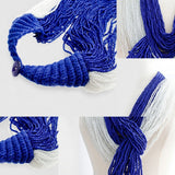 ZPB Colorblock Blue White 100 Strand Bead Necklace