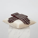 Plaid Wine Touchscreen Winter Gloves for Women