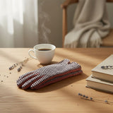 Pink Mauve Cross Wavy Touchscreen Winter Gloves