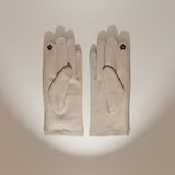 Beige Woolen Cute Rabbit Touchscreen Winter Gloves