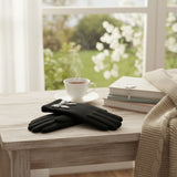 Black Woolen Cute Rabbit Touchscreen Winter Gloves