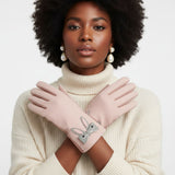 Pink Woolen Cute Rabbit Touchscreen Winter Gloves