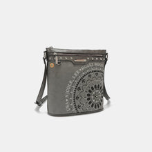 Cargar imagen en el visor de la galería, Nicole Lee USA Metallic Stitching Embroidery Inlaid Rhinestone Crossbody Bag
