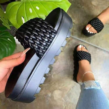 Cargar imagen en el visor de la galería, PU Leather Open Toe Platform Sandals
