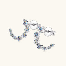 Cargar imagen en el visor de la galería, 925 Sterling Silver Inlaid Moissanite Stud Earrings
