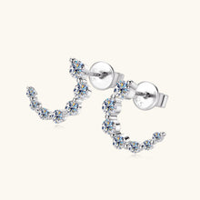 Load image into Gallery viewer, 925 Sterling Silver Inlaid Moissanite Stud Earrings
