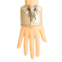 Cargar imagen en el visor de la galería, Cuff Burnished Gold Elephant Pearl Bracelet
