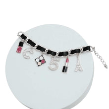 Cargar imagen en el visor de la galería, Silver and Black Designer Boutique Bracelet
