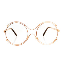 Cargar imagen en el visor de la galería, Retro Round Gold Clear Glasses
