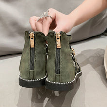 Cargar imagen en el visor de la galería, Open Toe Back Zipper Flat Sandals
