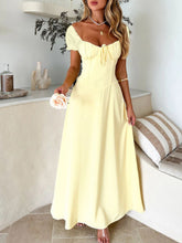 Load image into Gallery viewer, Devine Sweetheart Neck Short Sleeve Maxi Dress
