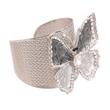 Load image into Gallery viewer, Rigid Metal Gray Butterfly Cuff
