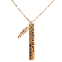 Cargar imagen en el visor de la galería, Long Gold She Believed Necklace
