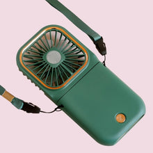 Load image into Gallery viewer, Portable Neck Fan + Power Bank + Phone Stand

