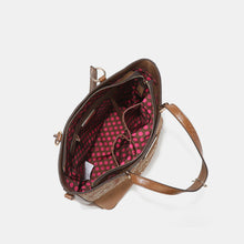 Cargar imagen en el visor de la galería, Nicole Lee USA Metallic Stitching Embroidery Inlaid Rhinestone Tote Bag
