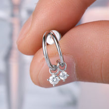 Load image into Gallery viewer, 925 Sterling Silver Moissanite C-Hoop Earrings
