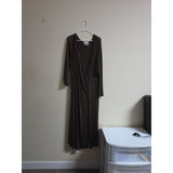 BrylaneWoman Brown Long Sleeve Maxi Dress Size 4X