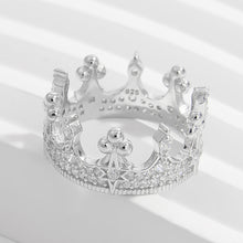 Load image into Gallery viewer, Crown Shape Zircon 925 Sterling Silver Ring
