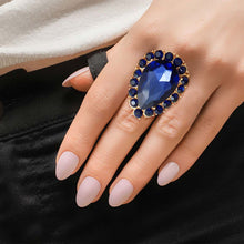 Cargar imagen en el visor de la galería, Navy Teardrop Cocktail Ring
