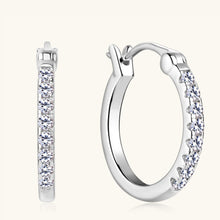 Load image into Gallery viewer, 925 Sterling Silver Moissanite Huggie Earrings
