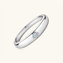 Load image into Gallery viewer, 925 Sterling Silver Inlaid Moissanite Ring
