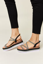 Cargar imagen en el visor de la galería, Forever Link Rhinestone Strappy Wedge Sandals
