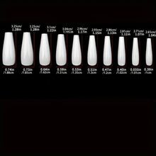 Load image into Gallery viewer, Press On Nails Long Length Fake Nails Butterfly Heart &amp; Rhinestone False Glue On Coffin Ballet French Nails Static Nails For Women Girls
