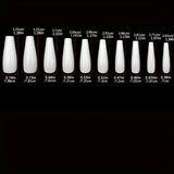 Press On Nails Long Length Fake Nails Butterfly Heart & Rhinestone False Glue On Coffin Ballet French Nails Static Nails For Women Girls