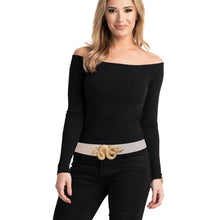 Load image into Gallery viewer, White &amp; Gold Wonder: Snake Belt
