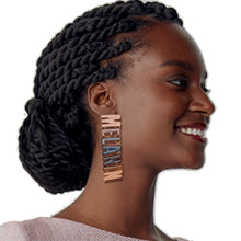 Load image into Gallery viewer, Melanin Letter Drop Earrings
