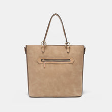 Cargar imagen en el visor de la galería, Nicole Lee USA Metallic Stitching Embroidery Inlaid Rhinestone Tote Bag
