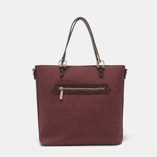 Cargar imagen en el visor de la galería, Nicole Lee USA Metallic Stitching Embroidery Inlaid Rhinestone Tote Bag
