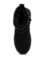 Cargar imagen en el visor de la galería, Winifred Rhinestone Embellished Fur Lined Boots
