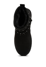 Load image into Gallery viewer, Winifred Rhinestone Embellished Fur Lined Boots
