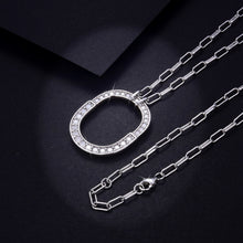 Cargar imagen en el visor de la galería, 925 Sterling Silver Inlaid Moissanite Pendant Necklace
