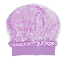 Load image into Gallery viewer, Bonnet Purple Satin Wide Edge Double Layer Women
