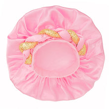Load image into Gallery viewer, Bonnet Light Pink Gold Satin Wide Edge Twist Women
