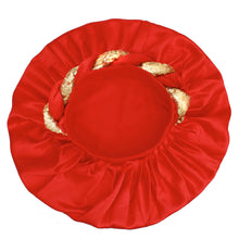 Load image into Gallery viewer, Bonnet Red Gold Satin Wide Edge Twist Women
