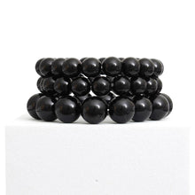 Cargar imagen en el visor de la galería, Bracelet Black Beaded 3 Pcs Set for Women
