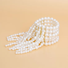 Cargar imagen en el visor de la galería, Bracelet Cream Pearl Fringe Stretchy for Women
