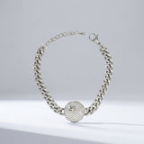 AKA Silver Star Pave CZ Curb Chain Bracelet