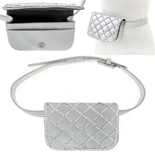 Cargar imagen en el visor de la galería, Silver Quilted Belt Bag
